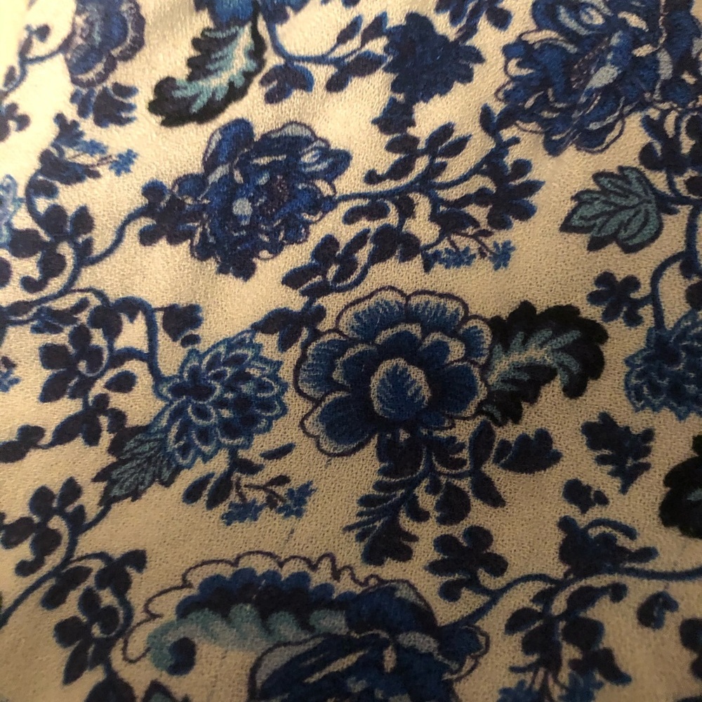 Blue and White Off the Shoulder Top - Picture 2 of 2